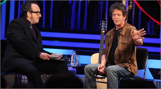 Lou con Elvis (Costello) 14 lou reed elvis costello