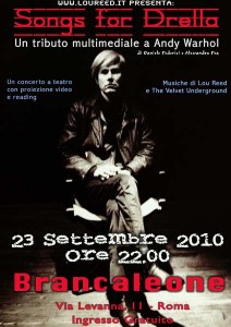 Drella2010Web Songs for Drella a Roma il 23 settembre 1