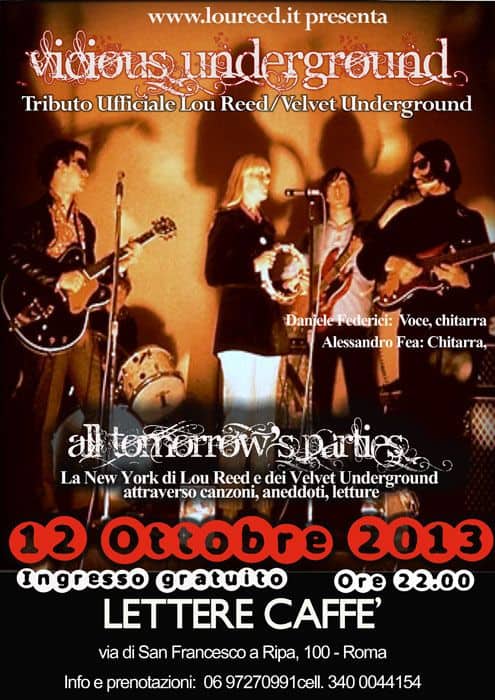 Serata Tributo il 12 Ottobre a Roma: All Tomorrow's Parties 10 Locandina 12 Ottobrewebbig