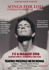 Songs for Lou: spettacolo annullato 4 Songs for Lou