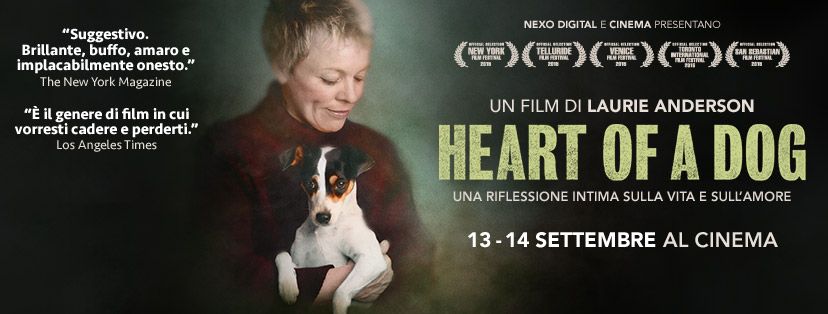 Heart of a Dog: Laurie Anderson al cinema il 13 e 14 Settembre 31 heart of a dog testata
